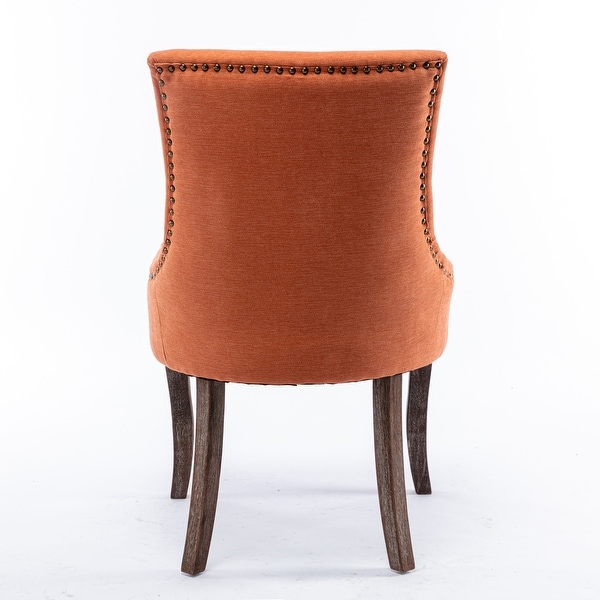 Ultra Side Fabric Dining Chair with Neutrally Toned Solid Wood Legs