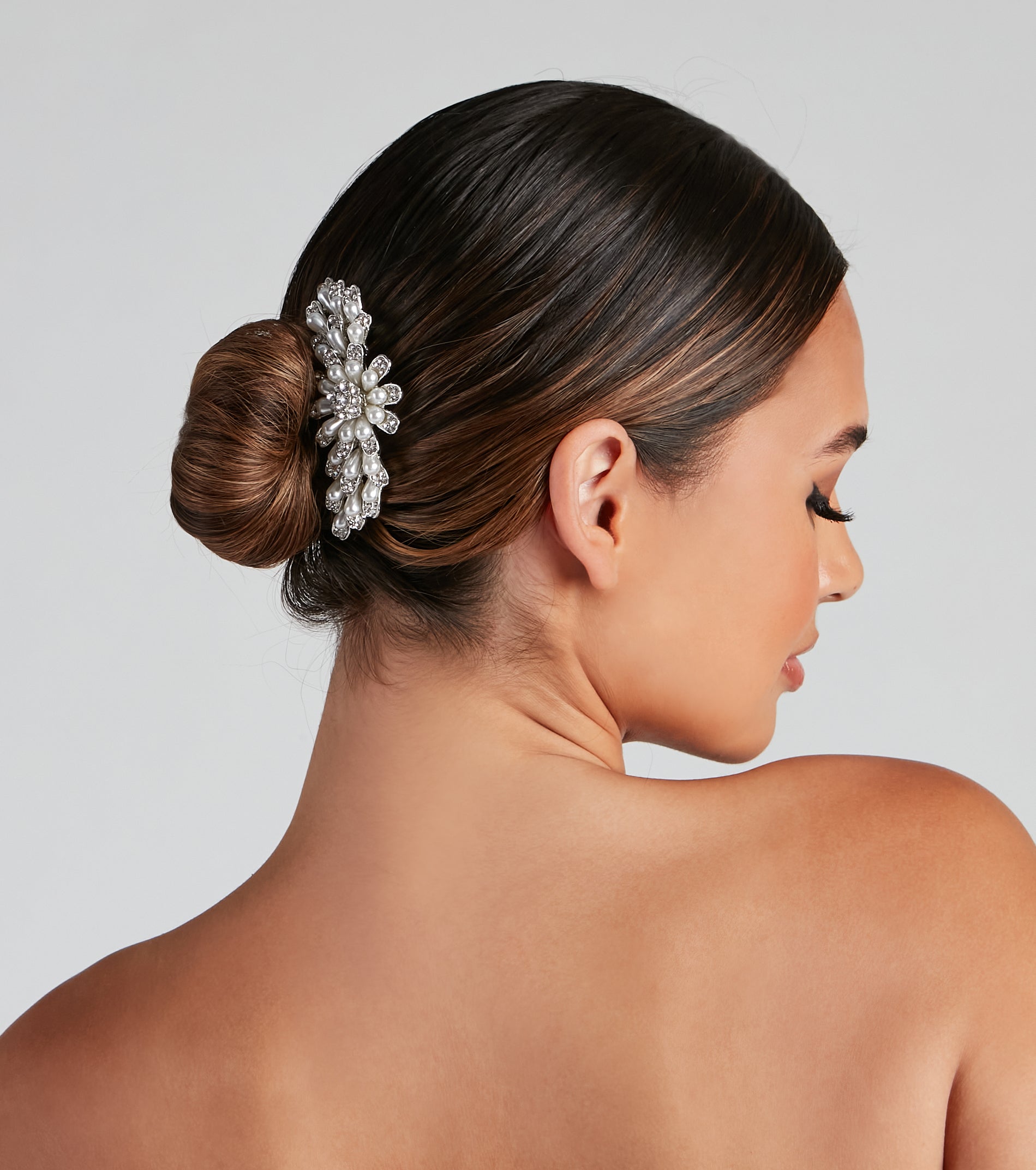 Pearl Luxe Rhinestone Hair Comb