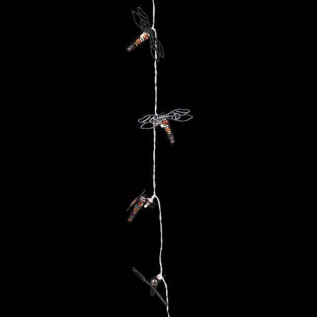 10 Bulb Metal Decorative Dragonfly Led String Lights Alpine Corporation