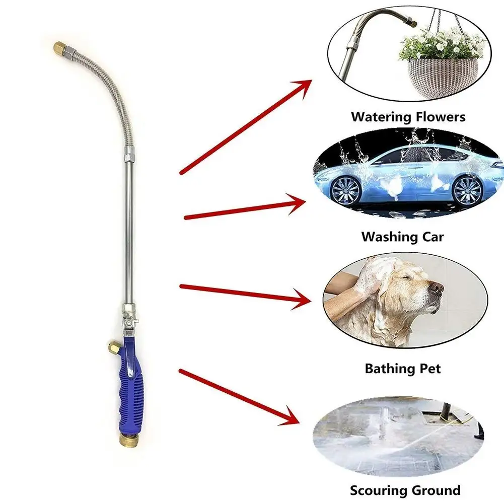 Garden Washer Hose Wand Nozzle Watering Spray Sprinkler Cleaning Tool Car High Pressure Water Gun Jet