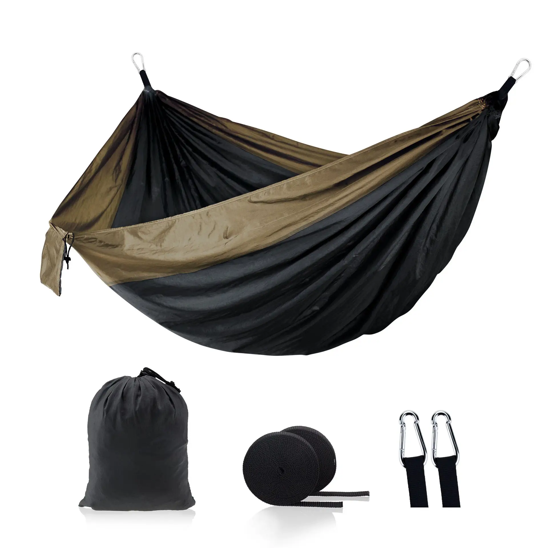 Portable Family luxury Camping Hammock Hiking Double Lightweight Nylon tree strap parachute hammock for outdoor