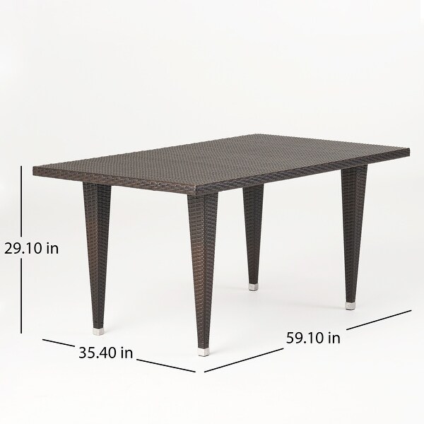 Contemporary Dining Table for 8 People，Rectangular Iron PatioTable