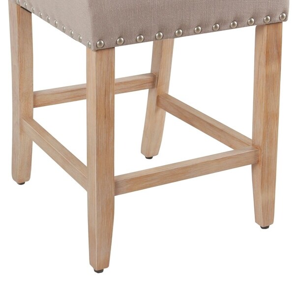 Porch and Den Robin Tan Nailhead Counter Stool - 24 inches