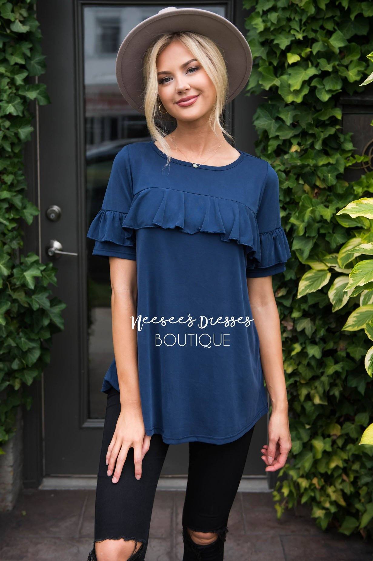 Grateful Heart Ruffle Top