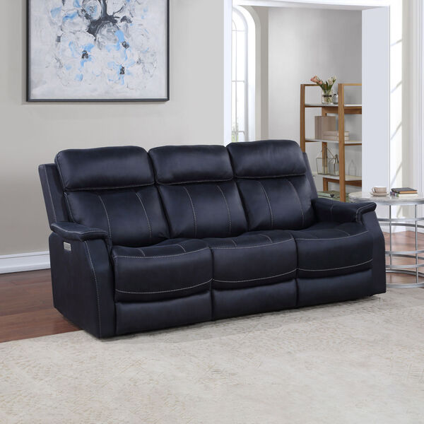 Valencia Ocean Blue Dual Power Reclining Sofa