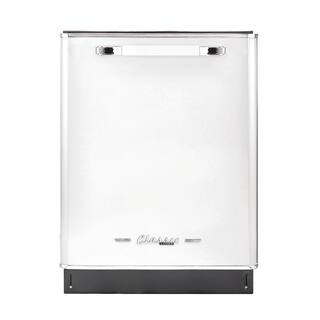 Unique Appliances Classic Retro 24 in. Top Control Dishwasher with Stainless Steel Tub and 3rd Rack in Marshmallow White UGP-24CR DW W