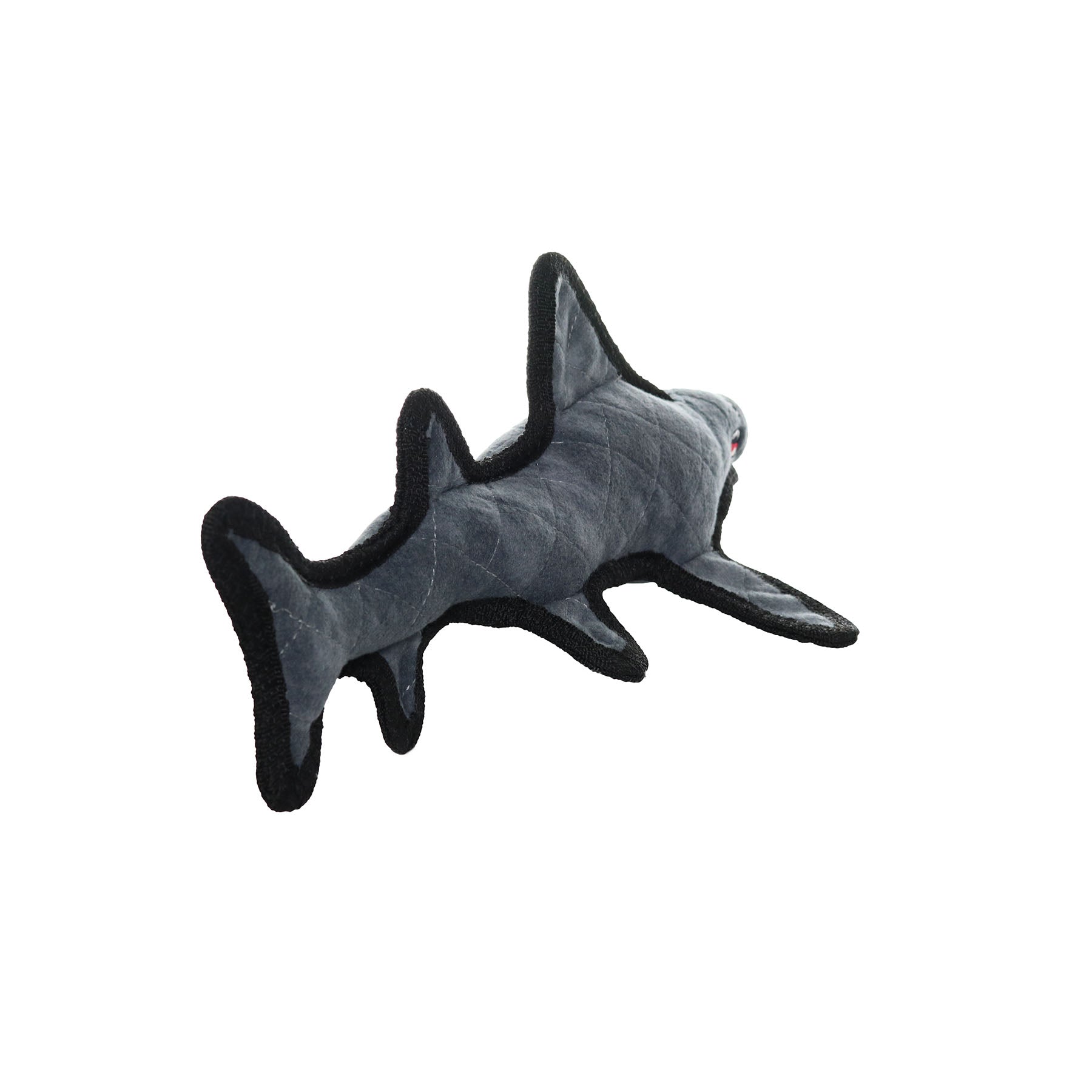 Tuffy's Ocean Creature Shark Durable Dog Toy with Squeaker， Gray