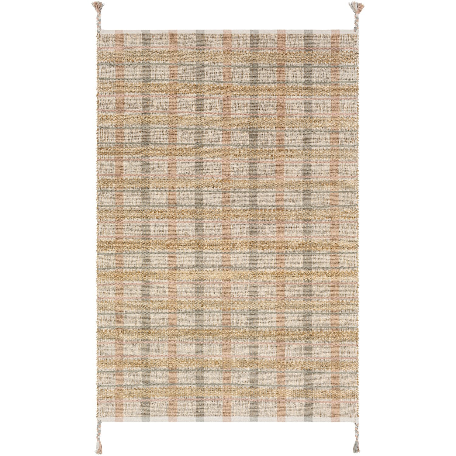 Lexington Hand Woven Rug in Beige, Camel, Rose, Sage