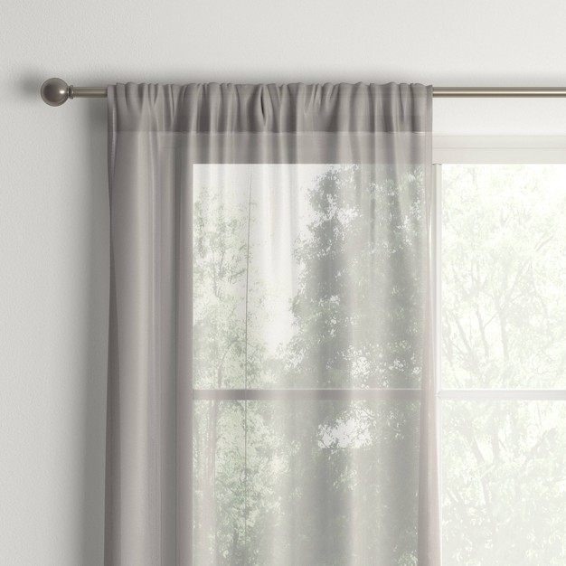 1pc Sheer Voile Window Curtain Panel Gray