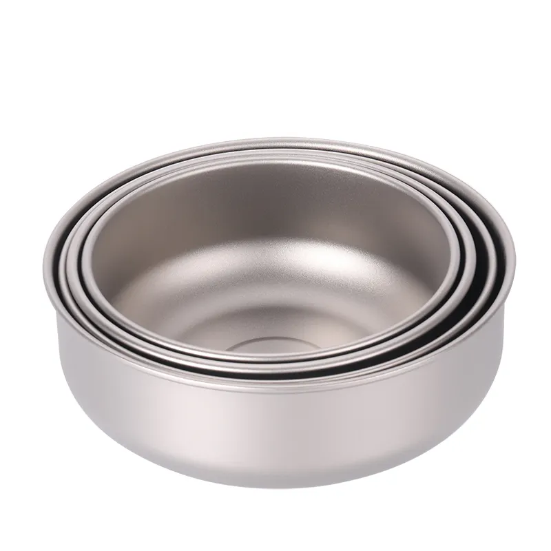 Ultralight Titanium Bowl Pan Plate Dish with Carry Bag Outdoor Camping Portable 4 Pcs Cookware set for camping  hiking