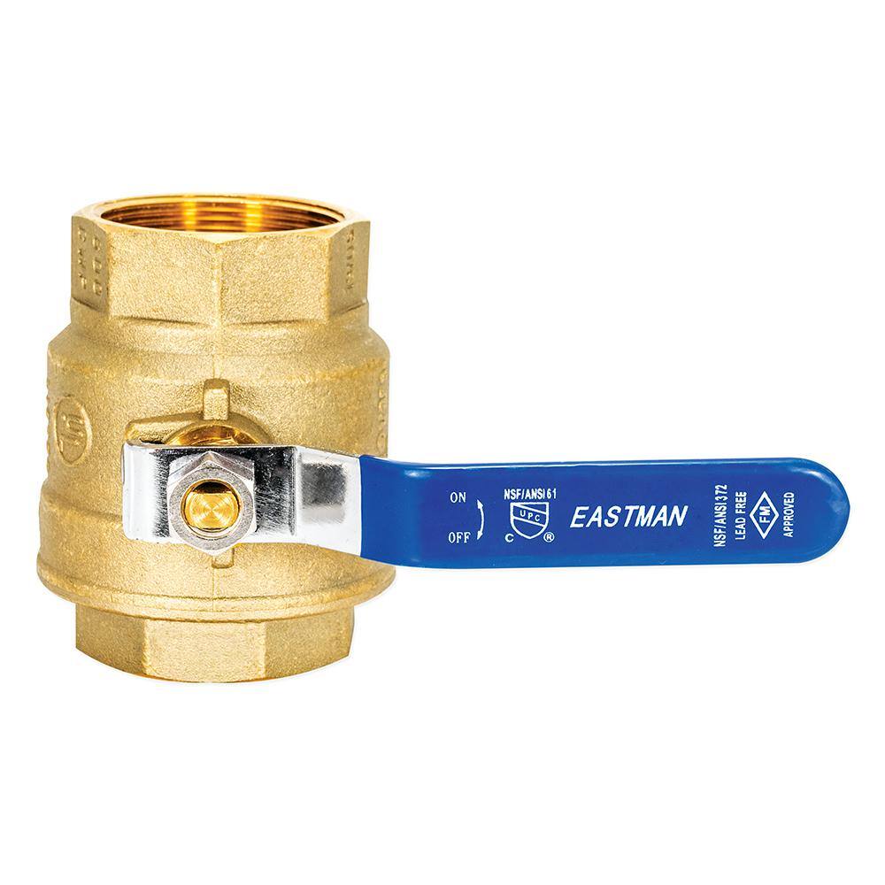 EASTMAN 2 in. x 2 in. Brass IPS Full Port Ball Valve 20055LF