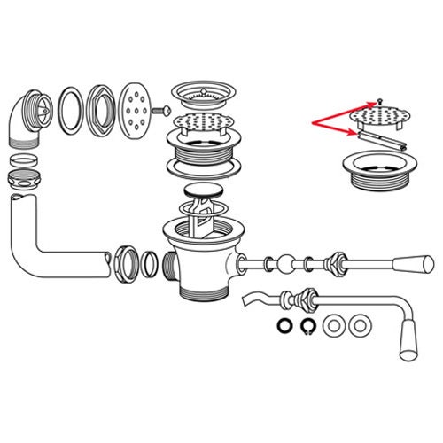 AllPoints 100-1054 - Waste Strainer Lock For 3 1/2