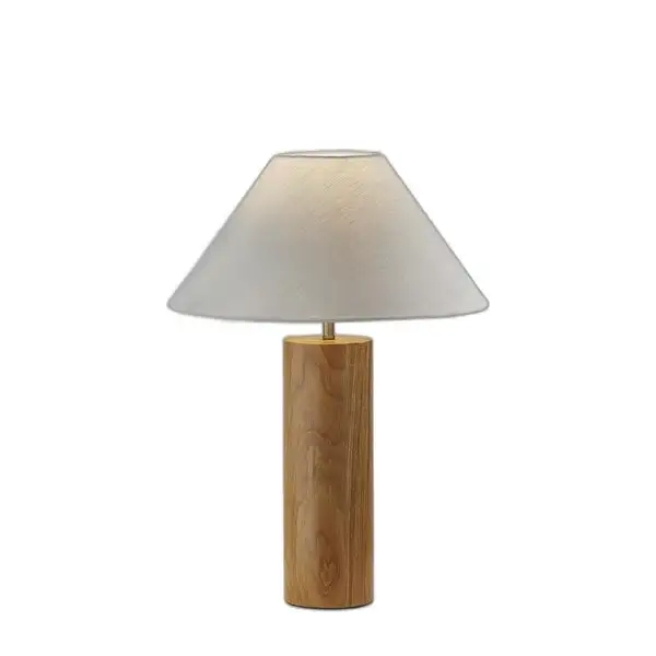 Canopy Natural Wood Block Table Lamp - 18 x 18 x 25.5