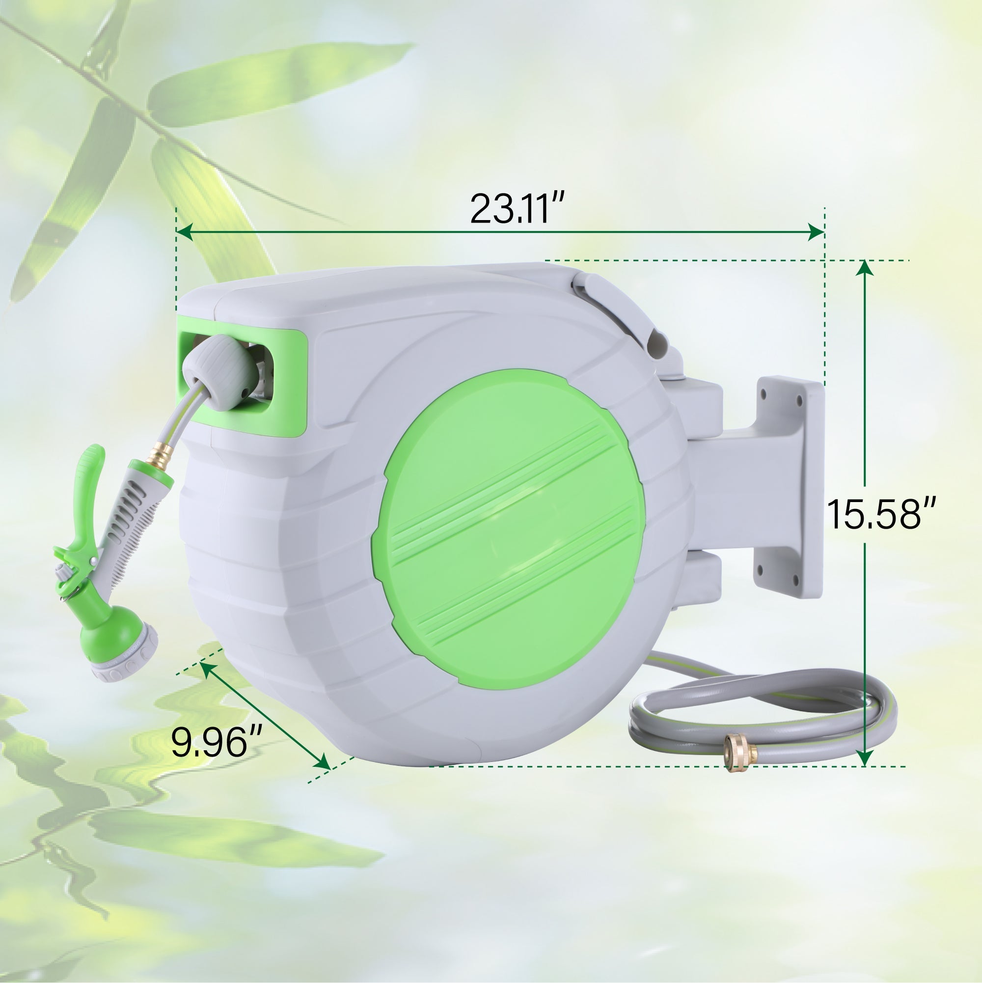 Sophia and William 100ft Wall Mounted Retractable Garden Hose Reel