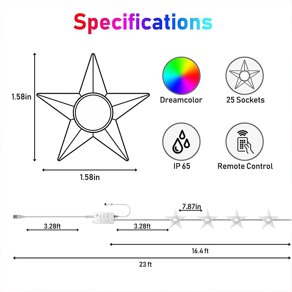 Smart Tuya Star Light String Christmas Decoration Rgb Atmosphere Led Copper Wire Wifi Festoon Light Work With Alexa Google Home