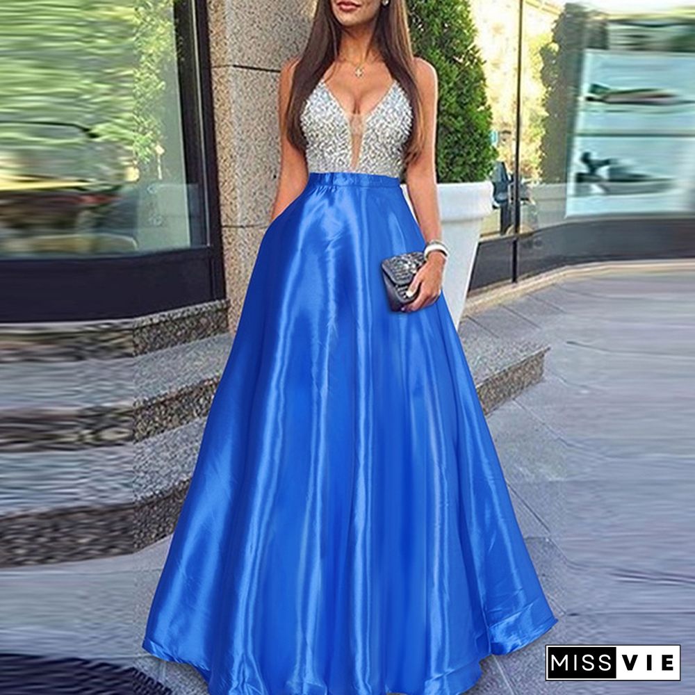 Women Summer Plus Size Party Clubbing Long Skirts Casual Long Dresses