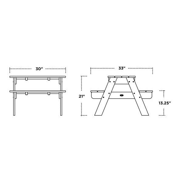 Polywood Kids Outdoor 30 Picnic Table