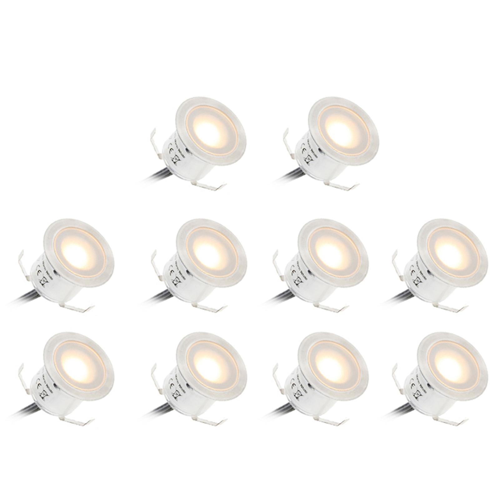 10 Pcs Led Deck Lights， Power Adapter， Installation Kit