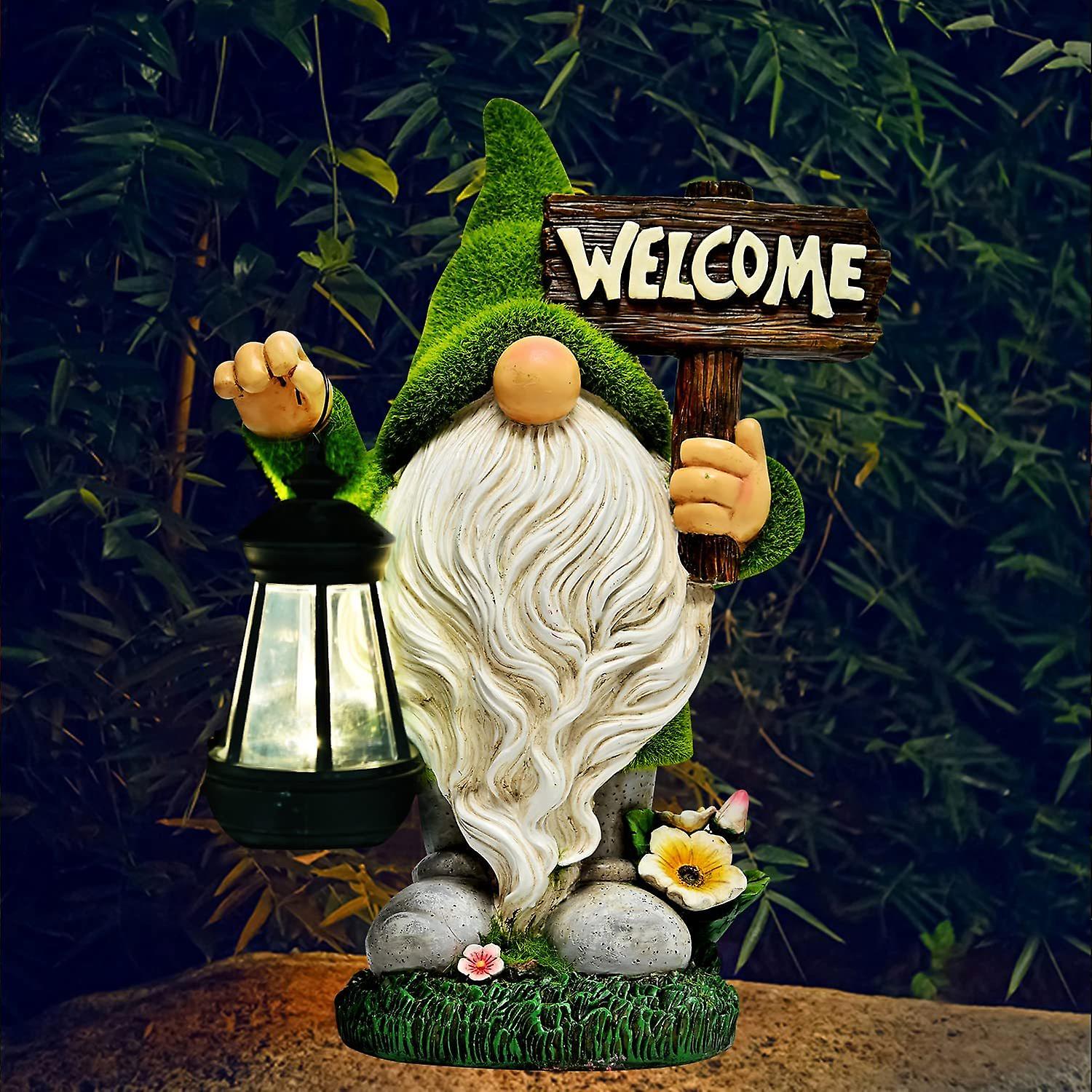 Gnomes Decorations For Yard With Solar Led Light， 14.2