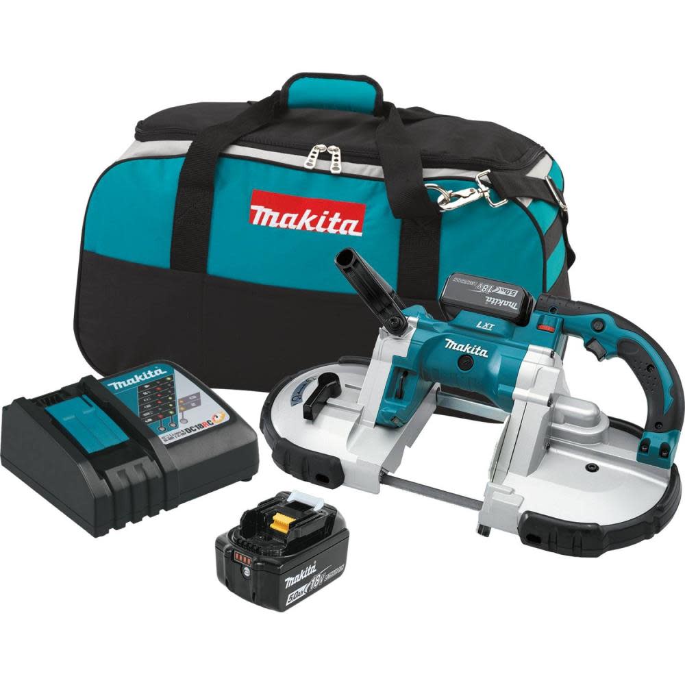 Makita 18 Volt LXT Lithium-Ion Cordless Portable Band Saw Kit 5.0 Ah XBP02TX from Makita