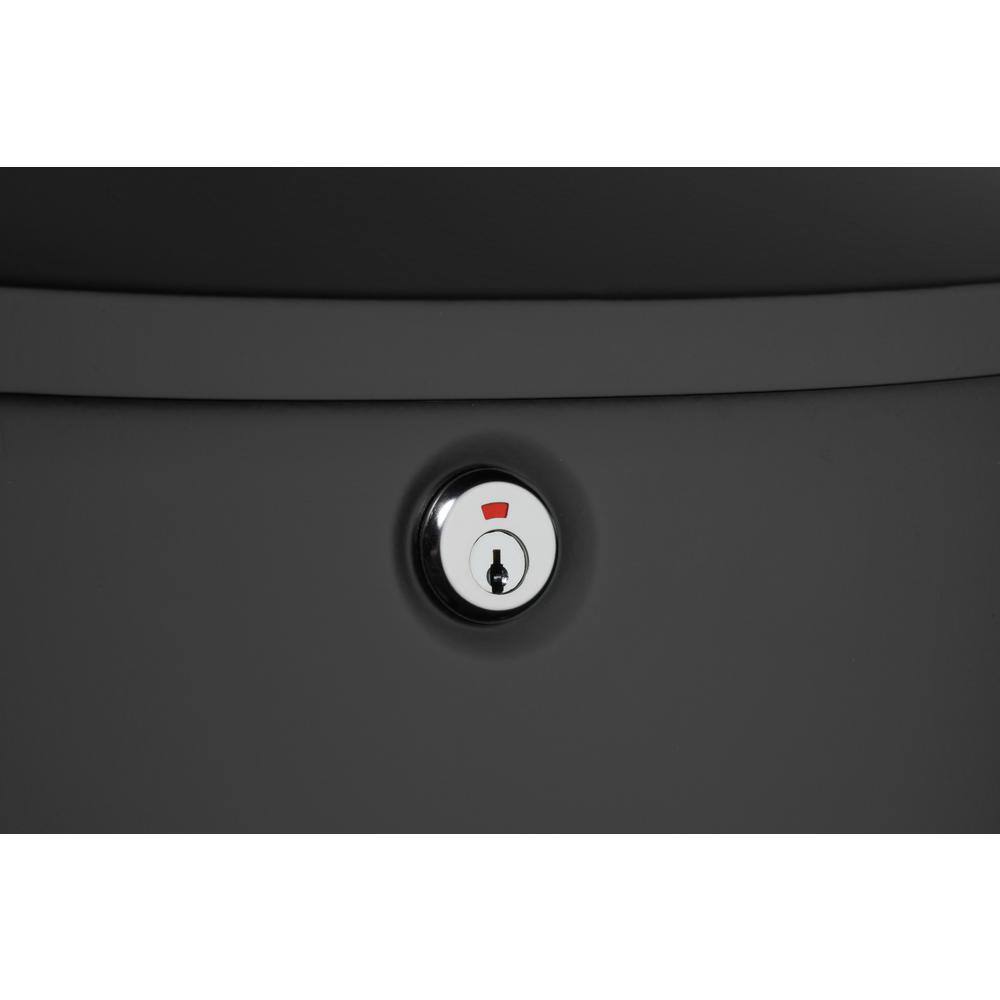 Architectural Mailboxes Princeton Black Medium Steel Locking Wall Mount Mailbox 2572B-10