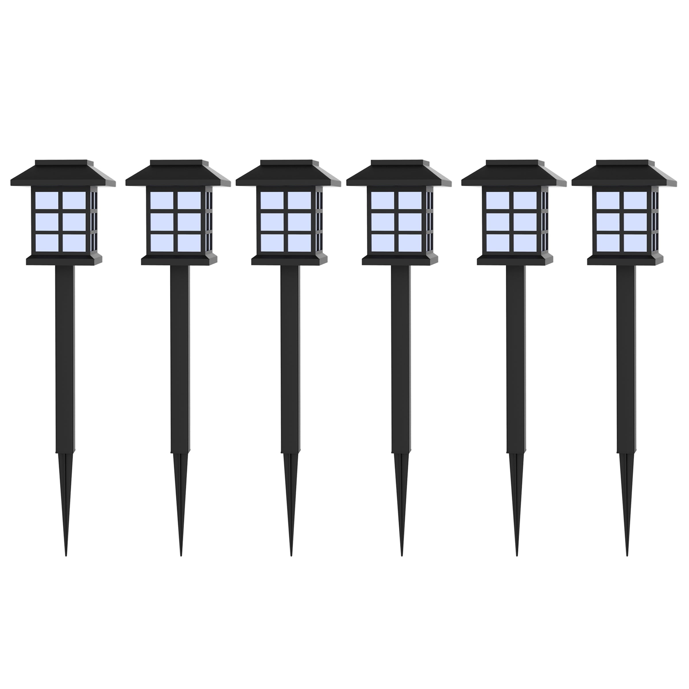 Solar Powered Lights- Pure Garden (Set of 6)