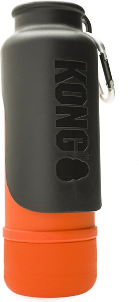 KONG H2O K9 UNIT Insulated Stainless Steel Dog Water Bottle and Travel Bowl， 25-oz