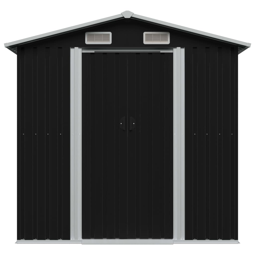 Charmma Garden Storage Shed Anthracite Steel 80.3"x52"x73.2"