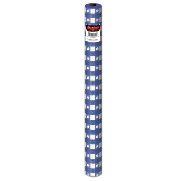 Beistle 50937 B Gingham Table Roll  blueplastic ...