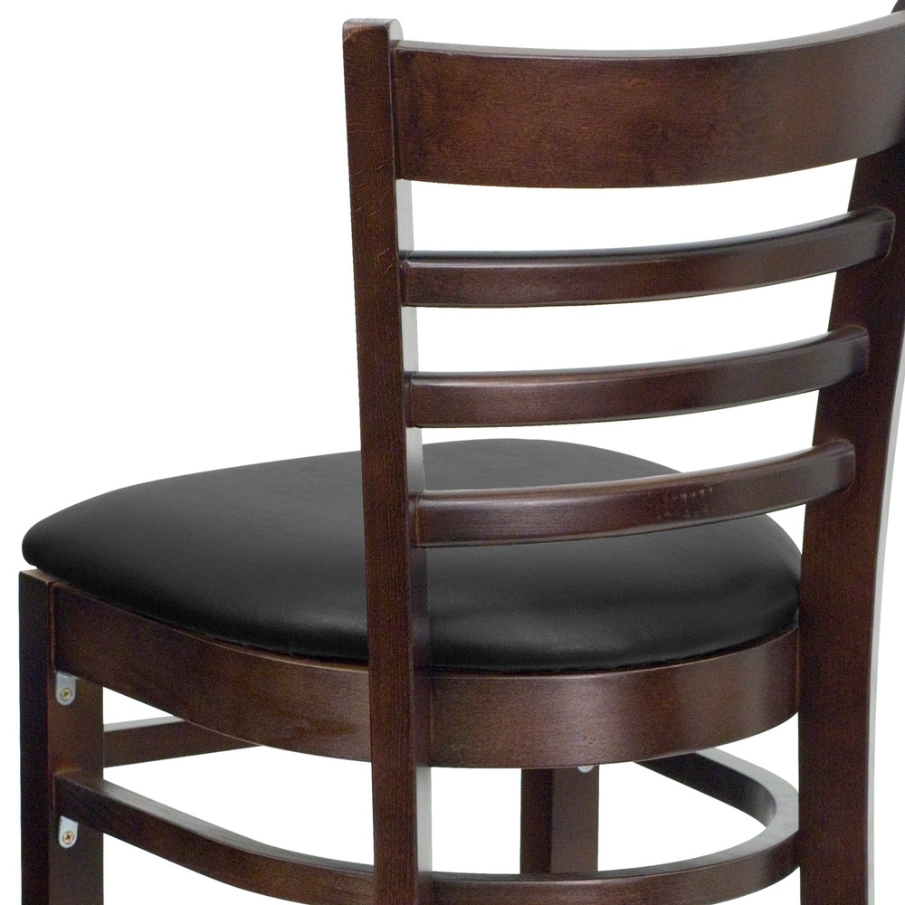 Ladder Back Wooden Restaurant Barstool   16.75\