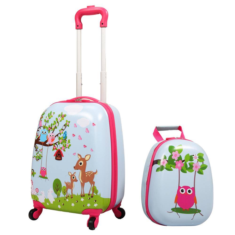 Nyeekoy Kids Carry on Luggage Set with Spinner Wheels Sika Deer (2-Piece) TH17L0254