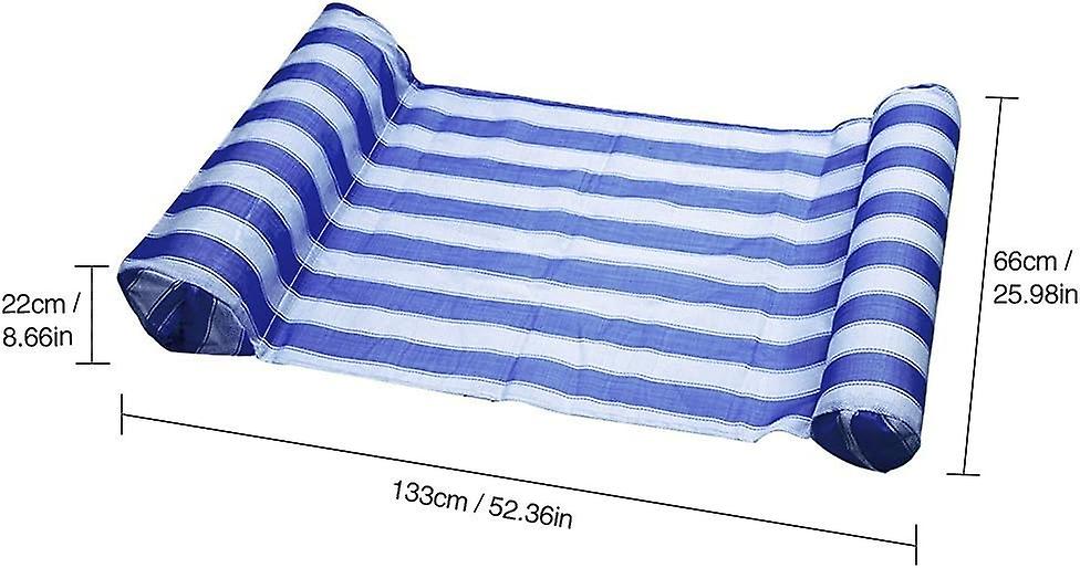Pool Floats For Adults， Inflatable Hammock Lounge For Vacation， Blue Swimming Pool Floats， Floating Bed， Lazy River Float