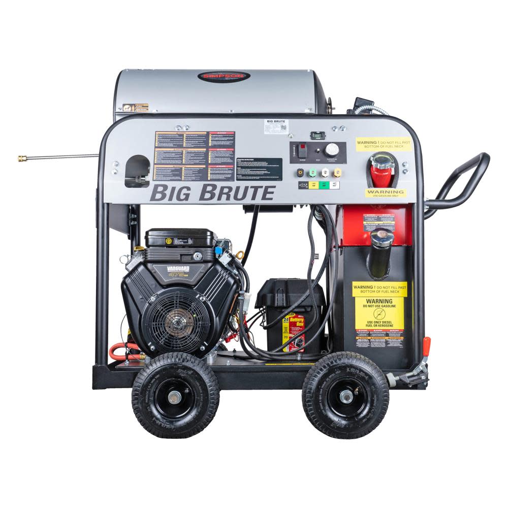 Big Brute 4000 PSI at 4.0 GPM VANGUARD V-Twin with COMET Triplex Plunger Pump Hot Water Professional Gas Pressure Washer ;