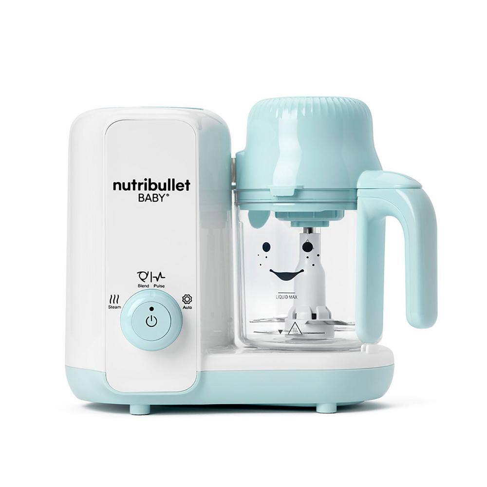 NutriBullet 16 oz. 2 Speed Baby Streamer and Blender White and Blue NBY50200