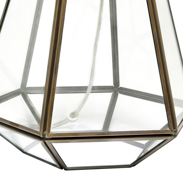 Glass And Brass Pyramid Table Lamp Elegant Designs