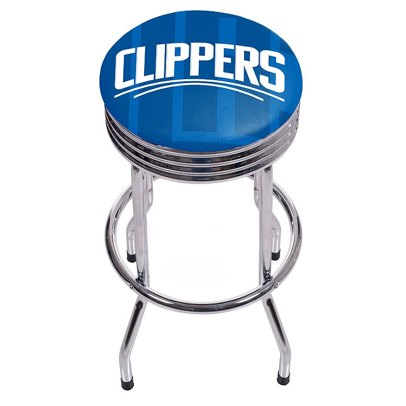 Los Angeles Clippers Padded Ribbed Bar Stool