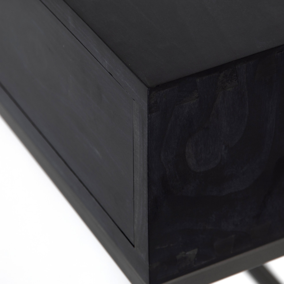 Trey Console Table  Black Wash Poplar   Transitional   Console Tables   by Four Hands  Houzz