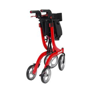 Drive Medical Nitro Euro Style Rollator Rolling Walker Red RTL10266