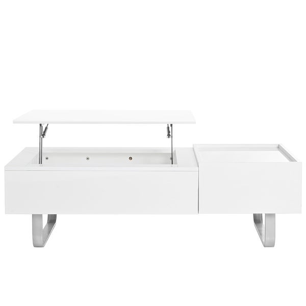 Contemporary Lift-Top Coffee Table with High-Gloss Surface