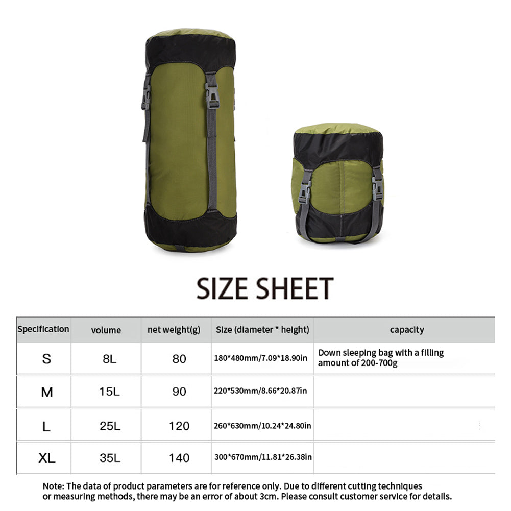 Lixada Sleeping Bag Compress Bag Down Jackets and Duvet Storage Bag Compress Bag Outdoor Storage Compress Bag