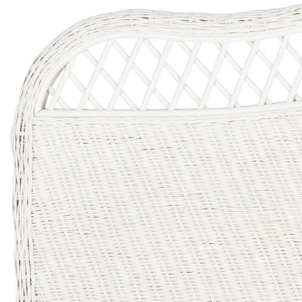 SAFAVIEH Sephina White Rattan Headboard (Full) - - 14428250