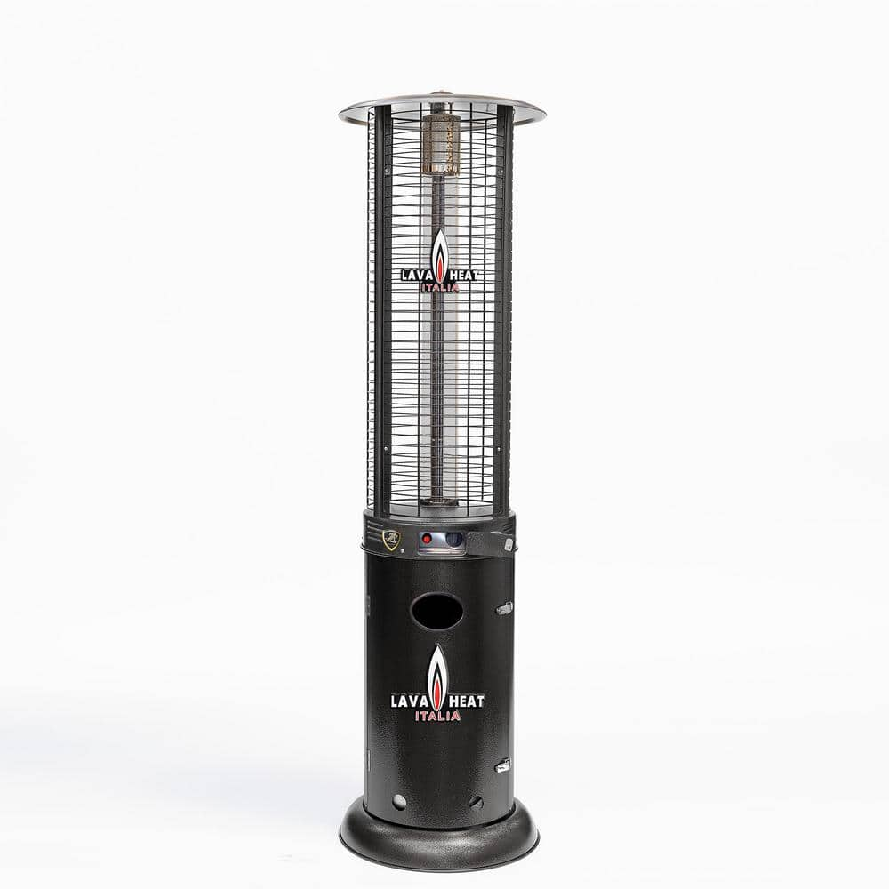 Lava Heat Italia 51,000 BTU Opus Lite-R-Line 7MGBL Hammered Black Natural Gas Patio Heater RL7MGBL