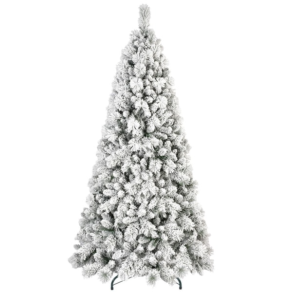 4ft9ft PVC/PE Mixed Flocked Christmas Tree – Natural Look and Easy Setup