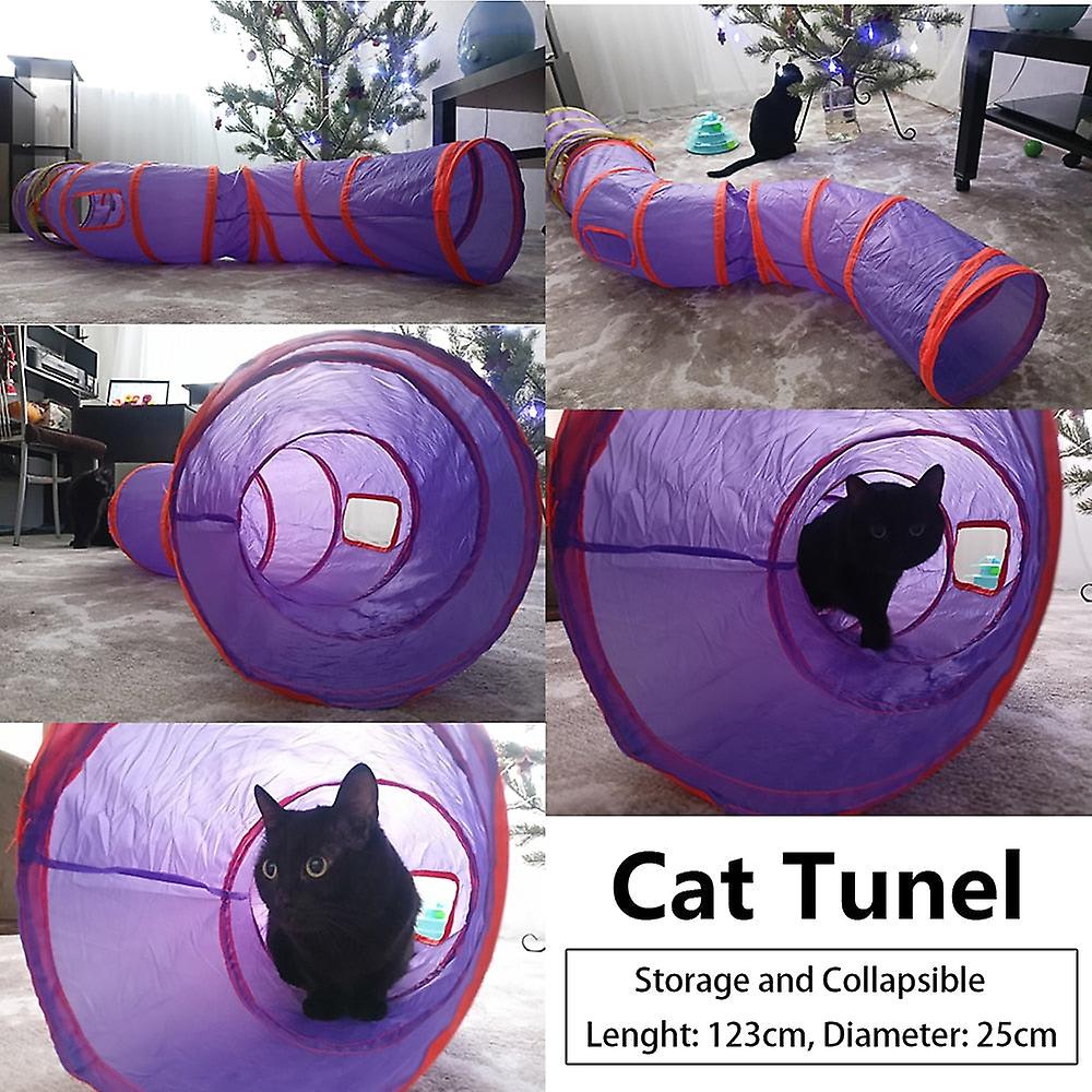 S type foldable cat tunnel