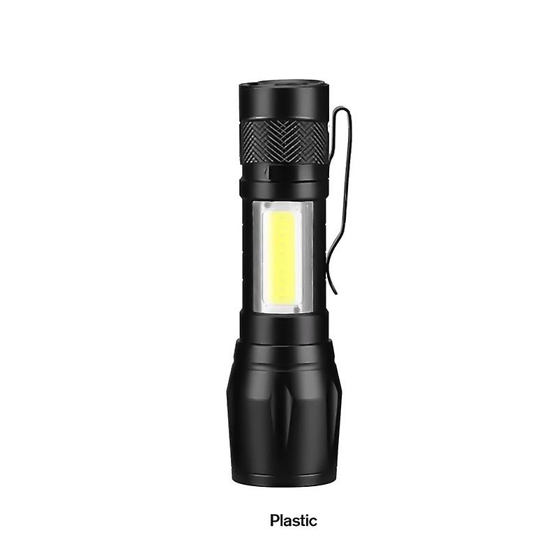 Super Bright Mini Zoom Flashlight Usb Rechargable Led Torch Waterproof Cob Emergency Light