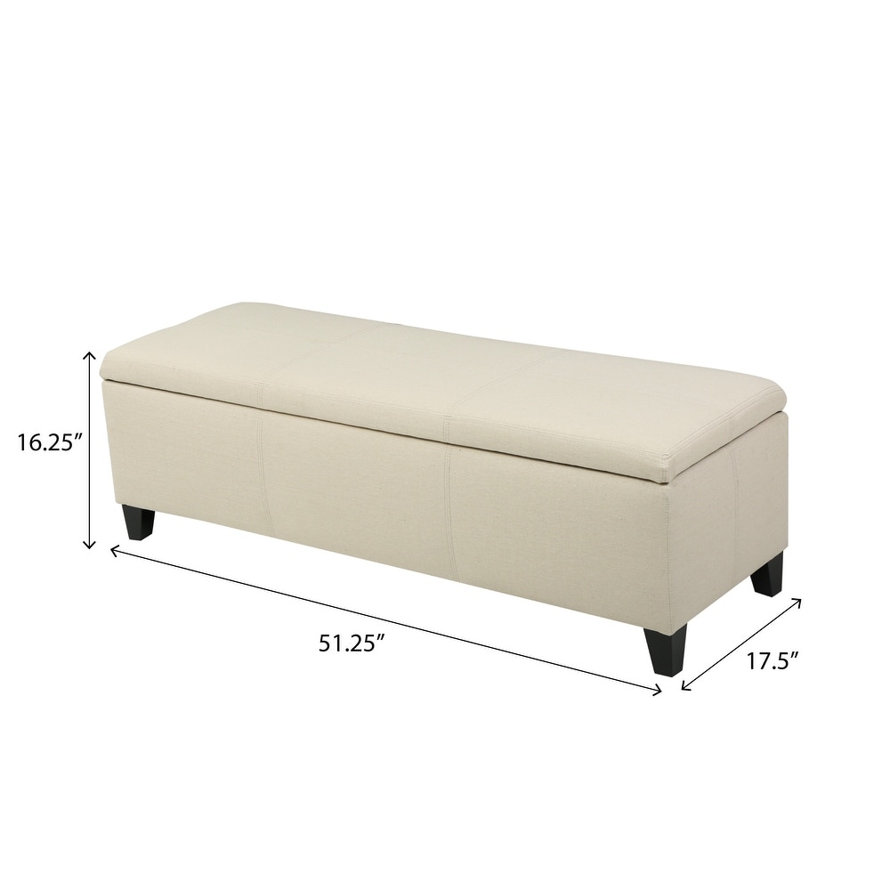 Lucinda Fabric Storage Ottoman Bench by Christopher Knight Home