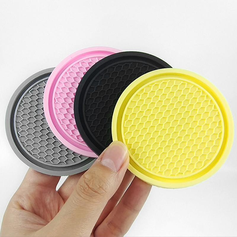 Born Pretty Anti-slip Car Cup Pad Interior Bottle Cup Mat Car Coaster Soft Silicone Material Universal Cup Holder Pad Coasters Accessories