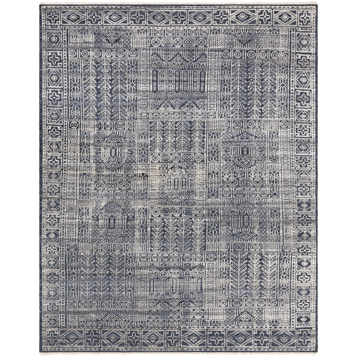 Nobility Hand Knotted Rug in Dark Blue