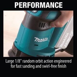 Makita 18V LXT Lithium-Ion Cordless 5 in. Variable Speed Random Orbit Sander (Tool-Only) XOB01Z