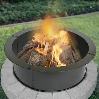 BLUE SKY OUTDOOR LIVING Heavy-Duty 28 in. x 10 in. Round Steel Wood Fire Pit Ring with 2.7 mm Steel FR28